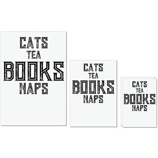 UDNAG Untearable Waterproof Stickers 155GSM 'Cat | CATS TEA BOOKS NAPS 2' A4 x 1pc, A5 x 1pc & A6 x 2pc UDNAG Untearable Waterproof Stickers 155GSM 'Cat | CATS TEA BOOKS NAPS 2' A4 x 1pc, A5 x 1pc & A6 x 2pc