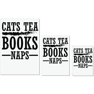 UDNAG Untearable Waterproof Stickers 155GSM 'Cat | CATS TEA BOOKS NAPS' A4 x 1pc, A5 x 1pc & A6 x 2pc UDNAG Untearable Waterproof Stickers 155GSM 'Cat | CATS TEA BOOKS NAPS' A4 x 1pc, A5 x 1pc & A6 x 2pc