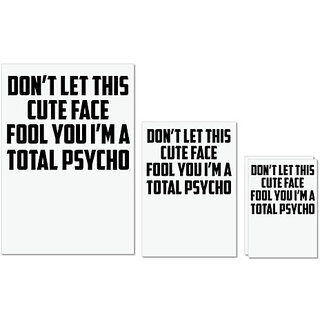 UDNAG Untearable Waterproof Stickers 155GSM 'Psycho | DON T LET THIS' A4 x 1pc, A5 x 1pc & A6 x 2pc UDNAG Untearable Waterproof Stickers 155GSM 'Psycho | DON T LET THIS' A4 x 1pc, A5 x 1pc & A6 x 2pc