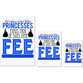 UDNAG Untearable Waterproof Stickers 155GSM 'Princess | Certaines Sont Des' A4 x 1pc, A5 x 1pc & A6 x 2pc UDNAG Untearable Waterproof Stickers 155GSM 'Princess | Certaines Sont Des' A4 x 1pc, A5 x 1pc & A6 x 2pc