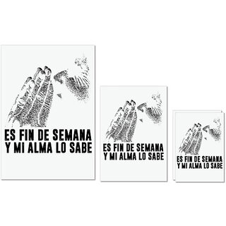 UDNAG Untearable Waterproof Stickers 155GSM 'ES FIN DE SEMANA' A4 x 1pc, A5 x 1pc & A6 x 2pc UDNAG Untearable Waterproof Stickers 155GSM 'ES FIN DE SEMANA' A4 x 1pc, A5 x 1pc & A6 x 2pc