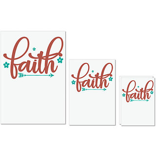 UDNAG Untearable Waterproof Stickers 155GSM 'faith | faith' A4 x 1pc, A5 x 1pc & A6 x 2pc UDNAG Untearable Waterproof Stickers 155GSM 'faith | faith' A4 x 1pc, A5 x 1pc & A6 x 2pc