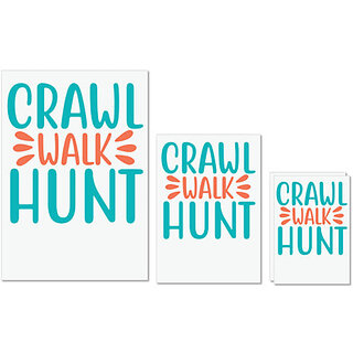 UDNAG Untearable Waterproof Stickers 155GSM 'CRAWL WALK HUNT' A4 x 1pc, A5 x 1pc & A6 x 2pc UDNAG Untearable Waterproof Stickers 155GSM 'CRAWL WALK HUNT' A4 x 1pc, A5 x 1pc & A6 x 2pc