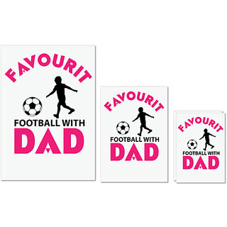                       UDNAG Untearable Waterproof Stickers 155GSM 'Father | favourit' A4 x 1pc, A5 x 1pc & A6 x 2pc                                              