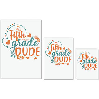 UDNAG Untearable Waterproof Stickers 155GSM 'School | fifth grade dude' A4 x 1pc, A5 x 1pc & A6 x 2pc UDNAG Untearable Waterproof Stickers 155GSM 'School | fifth grade dude' A4 x 1pc, A5 x 1pc & A6 x 2pc