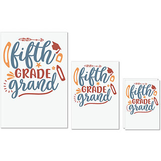                       UDNAG Untearable Waterproof Stickers 155GSM 'School | fifth grade grand' A4 x 1pc, A5 x 1pc & A6 x 2pc                                              