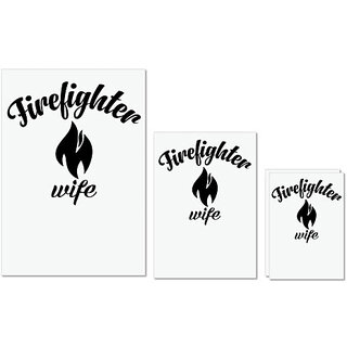 UDNAG Untearable Waterproof Stickers 155GSM 'Wife | firefighter wife' A4 x 1pc, A5 x 1pc & A6 x 2pc UDNAG Untearable Waterproof Stickers 155GSM 'Wife | firefighter wife' A4 x 1pc, A5 x 1pc & A6 x 2pc