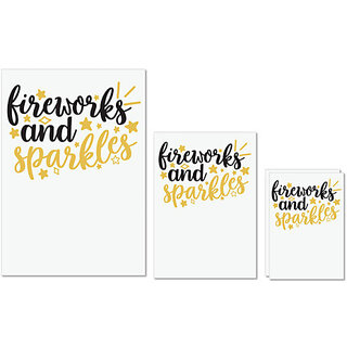 UDNAG Untearable Waterproof Stickers 155GSM 'fireworks | Fireworks and sparkles' A4 x 1pc, A5 x 1pc & A6 x 2pc UDNAG Untearable Waterproof Stickers 155GSM 'fireworks | Fireworks and sparkles' A4 x 1pc, A5 x 1pc & A6 x 2pc