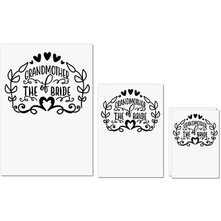 UDNAG Untearable Waterproof Stickers 155GSM 'Grand mother | Grandma of the bride' A4 x 1pc, A5 x 1pc & A6 x 2pc UDNAG Untearable Waterproof Stickers 155GSM 'Grand mother | Grandma of the bride' A4 x 1pc, A5 x 1pc & A6 x 2pc