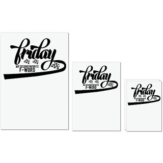 UDNAG Untearable Waterproof Stickers 155GSM 'Friday | friday my second favorite f-word' A4 x 1pc, A5 x 1pc & A6 x 2pc UDNAG Untearable Waterproof Stickers 155GSM 'Friday | friday my second favorite f-word' A4 x 1pc, A5 x 1pc & A6 x 2pc