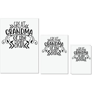                       UDNAG Untearable Waterproof Stickers 155GSM 'Grand Mother | Great' A4 x 1pc, A5 x 1pc & A6 x 2pc                                              