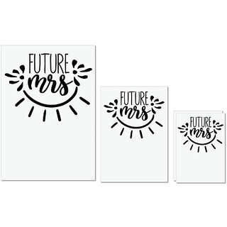UDNAG Untearable Waterproof Stickers 155GSM 'Mrs | future mrs' A4 x 1pc, A5 x 1pc & A6 x 2pc UDNAG Untearable Waterproof Stickers 155GSM 'Mrs | future mrs' A4 x 1pc, A5 x 1pc & A6 x 2pc