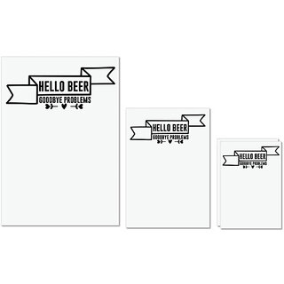 UDNAG Untearable Waterproof Stickers 155GSM 'Beer | HELLO BEER GOODBYE PROBLEMS' A4 x 1pc, A5 x 1pc & A6 x 2pc UDNAG Untearable Waterproof Stickers 155GSM 'Beer | HELLO BEER GOODBYE PROBLEMS' A4 x 1pc, A5 x 1pc & A6 x 2pc