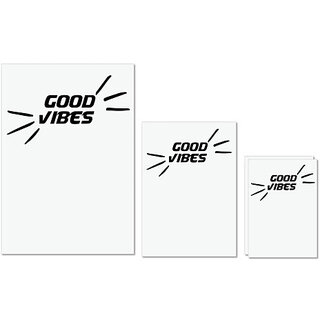                       UDNAG Untearable Waterproof Stickers 155GSM 'Good Vibes | good vibes' A4 x 1pc, A5 x 1pc & A6 x 2pc                                              