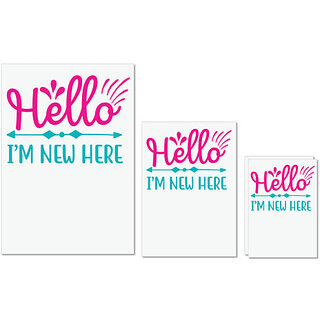 UDNAG Untearable Waterproof Stickers 155GSM 'School | HELLO IM A NEW HERE' A4 x 1pc, A5 x 1pc & A6 x 2pc UDNAG Untearable Waterproof Stickers 155GSM 'School | HELLO IM A NEW HERE' A4 x 1pc, A5 x 1pc & A6 x 2pc