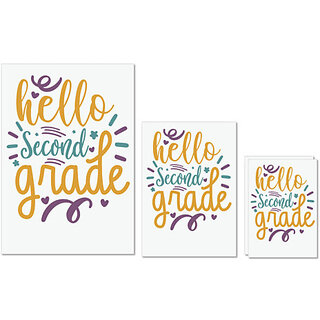 UDNAG Untearable Waterproof Stickers 155GSM 'School | hello second grade' A4 x 1pc, A5 x 1pc & A6 x 2pc UDNAG Untearable Waterproof Stickers 155GSM 'School | hello second grade' A4 x 1pc, A5 x 1pc & A6 x 2pc