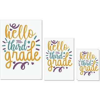 UDNAG Untearable Waterproof Stickers 155GSM 'School | hello third grade' A4 x 1pc, A5 x 1pc & A6 x 2pc UDNAG Untearable Waterproof Stickers 155GSM 'School | hello third grade' A4 x 1pc, A5 x 1pc & A6 x 2pc