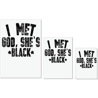 UDNAG Untearable Waterproof Stickers 155GSM '| i met , she's black' A4 x 1pc, A5 x 1pc & A6 x 2pc UDNAG Untearable Waterproof Stickers 155GSM '| i met , she's black' A4 x 1pc, A5 x 1pc & A6 x 2pc