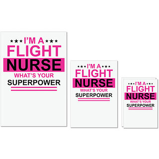 UDNAG Untearable Waterproof Stickers 155GSM 'Nurse | I am Flight Nurse What's' A4 x 1pc, A5 x 1pc & A6 x 2pc UDNAG Untearable Waterproof Stickers 155GSM 'Nurse | I am Flight Nurse What's' A4 x 1pc, A5 x 1pc & A6 x 2pc