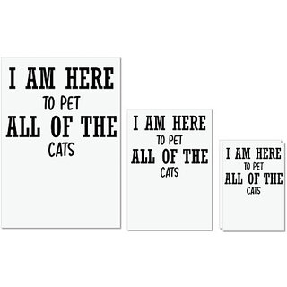 UDNAG Untearable Waterproof Stickers 155GSM 'Cat | I AM HERE TO PET ALL OF THE CATS' A4 x 1pc, A5 x 1pc & A6 x 2pc UDNAG Untearable Waterproof Stickers 155GSM 'Cat | I AM HERE TO PET ALL OF THE CATS' A4 x 1pc, A5 x 1pc & A6 x 2pc