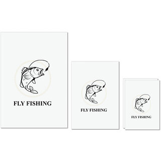                       UDNAG Untearable Waterproof Stickers 155GSM 'Fishing | I DONT GO' A4 x 1pc, A5 x 1pc & A6 x 2pc                                              