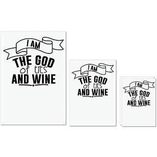 UDNAG Untearable Waterproof Stickers 155GSM '| i am the of tits and wine' A4 x 1pc, A5 x 1pc & A6 x 2pc UDNAG Untearable Waterproof Stickers 155GSM '| i am the of tits and wine' A4 x 1pc, A5 x 1pc & A6 x 2pc