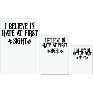UDNAG Untearable Waterproof Stickers 155GSM 'Hate | I BELIEVE INHATE AT FIRST SIGHT' A4 x 1pc, A5 x 1pc & A6 x 2pc UDNAG Untearable Waterproof Stickers 155GSM 'Hate | I BELIEVE INHATE AT FIRST SIGHT' A4 x 1pc, A5 x 1pc & A6 x 2pc