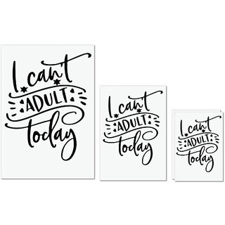 UDNAG Untearable Waterproof Stickers 155GSM 'Adult | i can't adult today' A4 x 1pc, A5 x 1pc & A6 x 2pc UDNAG Untearable Waterproof Stickers 155GSM 'Adult | i can't adult today' A4 x 1pc, A5 x 1pc & A6 x 2pc