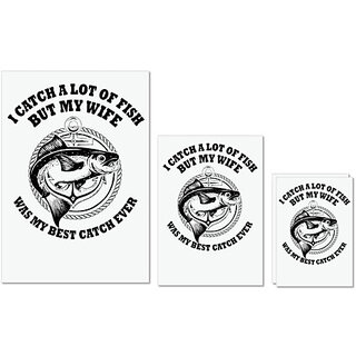 UDNAG Untearable Waterproof Stickers 155GSM 'Fishing | I CATCH A LOT OF FISH' A4 x 1pc, A5 x 1pc & A6 x 2pc UDNAG Untearable Waterproof Stickers 155GSM 'Fishing | I CATCH A LOT OF FISH' A4 x 1pc, A5 x 1pc & A6 x 2pc