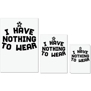 UDNAG Untearable Waterproof Stickers 155GSM 'Nothing to wear | I HAVE NOTHING TO WEAR 2' A4 x 1pc, A5 x 1pc & A6 x 2pc UDNAG Untearable Waterproof Stickers 155GSM 'Nothing to wear | I HAVE NOTHING TO WEAR 2' A4 x 1pc, A5 x 1pc & A6 x 2pc