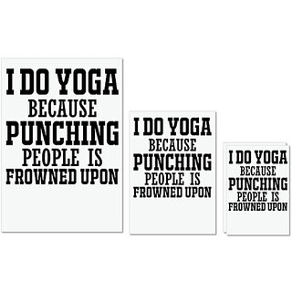 UDNAG Untearable Waterproof Stickers 155GSM 'Yoga | I DO YOGA BECAUSE PUNCHING PEOPLE IS' A4 x 1pc, A5 x 1pc & A6 x 2pc UDNAG Untearable Waterproof Stickers 155GSM 'Yoga | I DO YOGA BECAUSE PUNCHING PEOPLE IS' A4 x 1pc, A5 x 1pc & A6 x 2pc