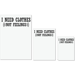 UDNAG Untearable Waterproof Stickers 155GSM 'Feelings | I NEED CLOTHES' A4 x 1pc, A5 x 1pc & A6 x 2pc UDNAG Untearable Waterproof Stickers 155GSM 'Feelings | I NEED CLOTHES' A4 x 1pc, A5 x 1pc & A6 x 2pc