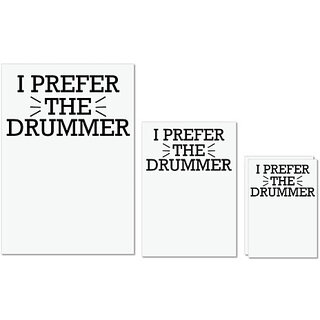 UDNAG Untearable Waterproof Stickers 155GSM 'Drummer | I PREFER' A4 x 1pc, A5 x 1pc & A6 x 2pc UDNAG Untearable Waterproof Stickers 155GSM 'Drummer | I PREFER' A4 x 1pc, A5 x 1pc & A6 x 2pc