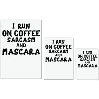 UDNAG Untearable Waterproof Stickers 155GSM 'Makeup | I RUN COFFEE SARCASM AND MASCARA' A4 x 1pc, A5 x 1pc & A6 x 2pc UDNAG Untearable Waterproof Stickers 155GSM 'Makeup | I RUN COFFEE SARCASM AND MASCARA' A4 x 1pc, A5 x 1pc & A6 x 2pc