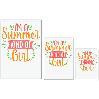 UDNAG Untearable Waterproof Stickers 155GSM 'Summer | i'm a summer kind of girl' A4 x 1pc, A5 x 1pc & A6 x 2pc UDNAG Untearable Waterproof Stickers 155GSM 'Summer | i'm a summer kind of girl' A4 x 1pc, A5 x 1pc & A6 x 2pc
