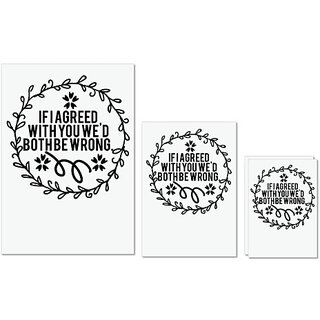 UDNAG Untearable Waterproof Stickers 155GSM '| if i agreed with you we'd both be wrong' A4 x 1pc, A5 x 1pc & A6 x 2pc UDNAG Untearable Waterproof Stickers 155GSM '| if i agreed with you we'd both be wrong' A4 x 1pc, A5 x 1pc & A6 x 2pc
