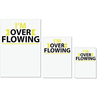 UDNAG Untearable Waterproof Stickers 155GSM 'Over flowing | I'm over flowing' A4 x 1pc, A5 x 1pc & A6 x 2pc UDNAG Untearable Waterproof Stickers 155GSM 'Over flowing | I'm over flowing' A4 x 1pc, A5 x 1pc & A6 x 2pc