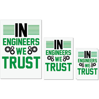                       UDNAG Untearable Waterproof Stickers 155GSM 'Engineer | In Engineers we Trust Design' A4 x 1pc, A5 x 1pc & A6 x 2pc                                              