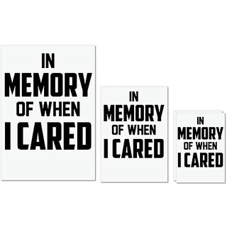 UDNAG Untearable Waterproof Stickers 155GSM 'Cared | IN MEMORY OF WHEN I CARED' A4 x 1pc, A5 x 1pc & A6 x 2pc UDNAG Untearable Waterproof Stickers 155GSM 'Cared | IN MEMORY OF WHEN I CARED' A4 x 1pc, A5 x 1pc & A6 x 2pc