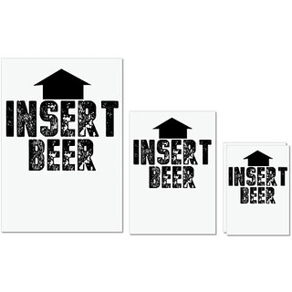                       UDNAG Untearable Waterproof Stickers 155GSM 'Beer | insert beer' A4 x 1pc, A5 x 1pc & A6 x 2pc                                              