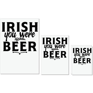 UDNAG Untearable Waterproof Stickers 155GSM 'Beer | irish you were beer,' A4 x 1pc, A5 x 1pc & A6 x 2pc UDNAG Untearable Waterproof Stickers 155GSM 'Beer | irish you were beer,' A4 x 1pc, A5 x 1pc & A6 x 2pc