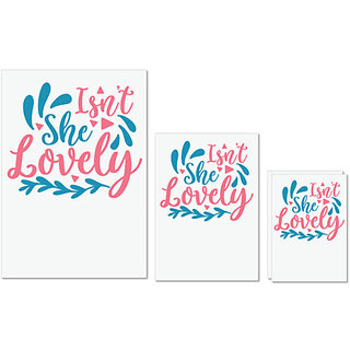                       UDNAG Untearable Waterproof Stickers 155GSM 'Lovely | ISN'T SHE LOVELY' A4 x 1pc, A5 x 1pc & A6 x 2pc                                              
