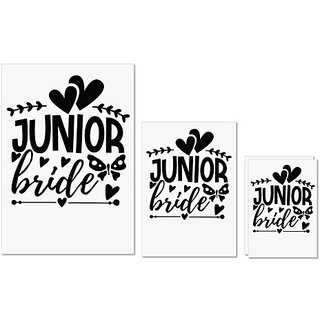 UDNAG Untearable Waterproof Stickers 155GSM 'Bride | Jonior bride' A4 x 1pc, A5 x 1pc & A6 x 2pc UDNAG Untearable Waterproof Stickers 155GSM 'Bride | Jonior bride' A4 x 1pc, A5 x 1pc & A6 x 2pc