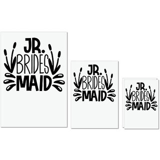 UDNAG Untearable Waterproof Stickers 155GSM 'Bridesmaid | JR brides' A4 x 1pc, A5 x 1pc & A6 x 2pc UDNAG Untearable Waterproof Stickers 155GSM 'Bridesmaid | JR brides' A4 x 1pc, A5 x 1pc & A6 x 2pc