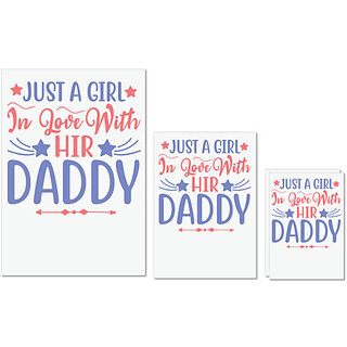 UDNAG Untearable Waterproof Stickers 155GSM 'Father | JUST A GIRL In Love WithHIR DADDY' A4 x 1pc, A5 x 1pc & A6 x 2pc UDNAG Untearable Waterproof Stickers 155GSM 'Father | JUST A GIRL In Love WithHIR DADDY' A4 x 1pc, A5 x 1pc & A6 x 2pc