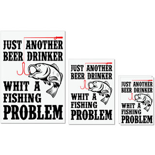                       UDNAG Untearable Waterproof Stickers 155GSM 'Beer | JUST ANOTHER BEER DRINKER' A4 x 1pc, A5 x 1pc & A6 x 2pc                                              
