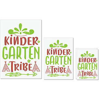                       UDNAG Untearable Waterproof Stickers 155GSM 'Kindergarten | kindergarten tribe' A4 x 1pc, A5 x 1pc & A6 x 2pc                                              