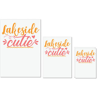                       UDNAG Untearable Waterproof Stickers 155GSM 'Cutie | lakeside cutie' A4 x 1pc, A5 x 1pc & A6 x 2pc                                              