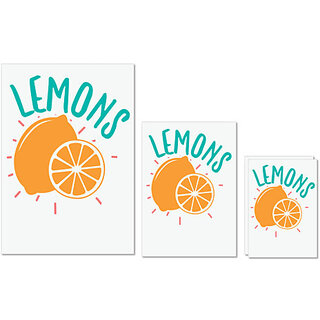 UDNAG Untearable Waterproof Stickers 155GSM 'Lemon | lemons' A4 x 1pc, A5 x 1pc & A6 x 2pc UDNAG Untearable Waterproof Stickers 155GSM 'Lemon | lemons' A4 x 1pc, A5 x 1pc & A6 x 2pc