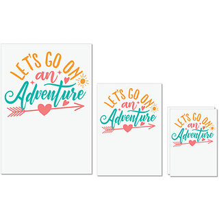                       UDNAG Untearable Waterproof Stickers 155GSM 'Adventure | let's go on an adventure' A4 x 1pc, A5 x 1pc & A6 x 2pc                                              